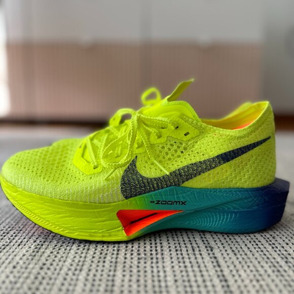 Men's Sz 8 Nike Vaporfly 3 Road Racing Shoes Volt/Scream Green/Barely Volt/Black - Picture 1 of 12